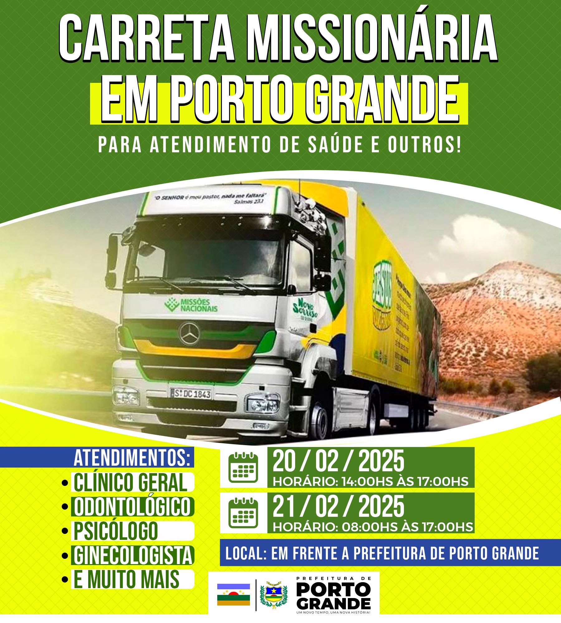 CARRETA MISSIONÁRIA EM PORTO GRANDE